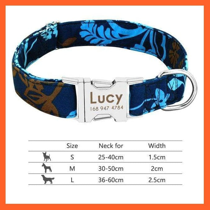 whatagift.com.au Animals & Pet Supplies 011-Blue / S Copy of Personalized Nylon Dog Collar | Engraved Reflective Id Tag Pet Collar | Small Medium Large Dogs