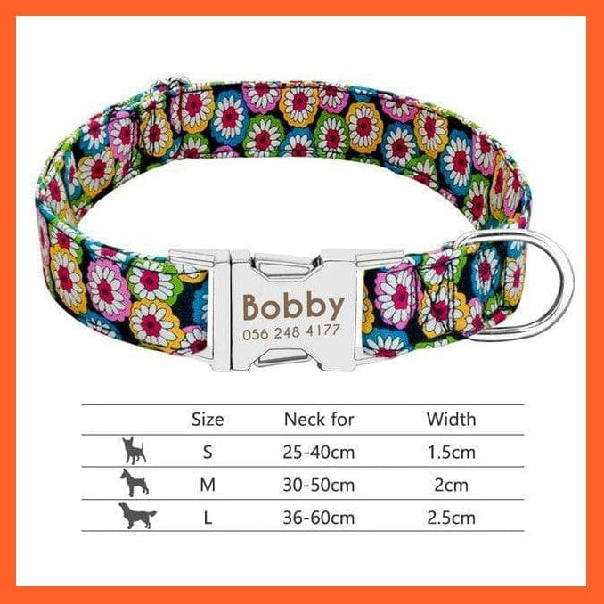 whatagift.com.au Animals & Pet Supplies 011-Red / S Personalized Nylon Dog Collar | Engraved Reflective Id Tag Pet Collar