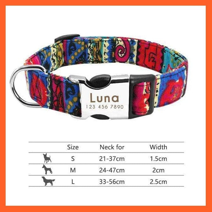 whatagift.com.au Animals & Pet Supplies 013-Rose / S Copy of Personalized Nylon Dog Collar | Engraved Reflective Id Tag Pet Collar | Small Medium Large Dogs
