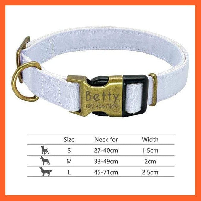 whatagift.com.au Animals & Pet Supplies 094-Blue / S Personalized Nylon Dog Collar | Engraved Reflective Id Tag Pet Collar