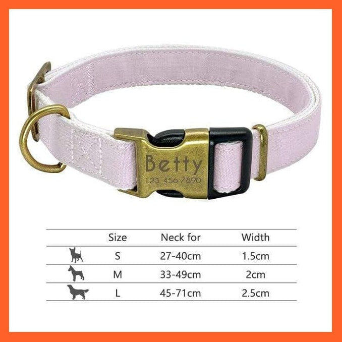 whatagift.com.au Animals & Pet Supplies 094-Gray / S Copy of Personalized Nylon Dog Collar | Engraved Reflective Id Tag Pet Collar | Small Medium Large Dogs