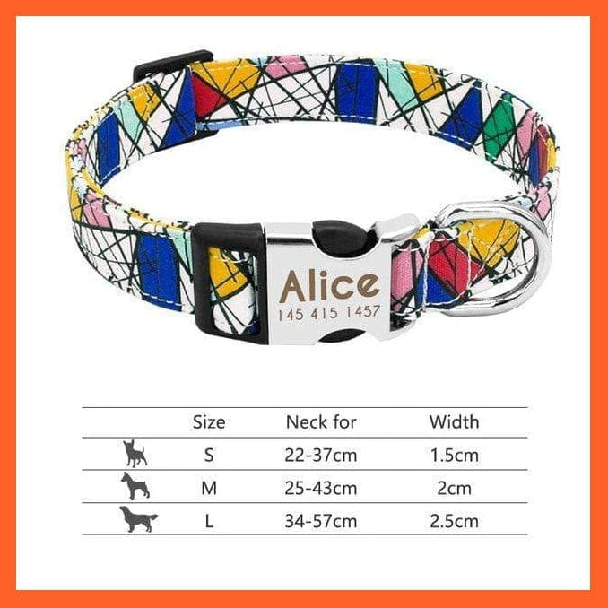 whatagift.com.au Animals & Pet Supplies 217-JH / S Personalized Nylon Dog Collar | Engraved Reflective Id Tag Pet Collar