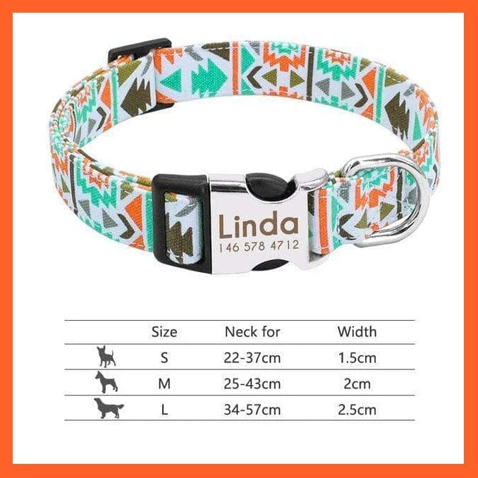 whatagift.com.au Animals & Pet Supplies 217-Orange / S Personalized Nylon Dog Collar | Engraved Reflective Id Tag Pet Collar