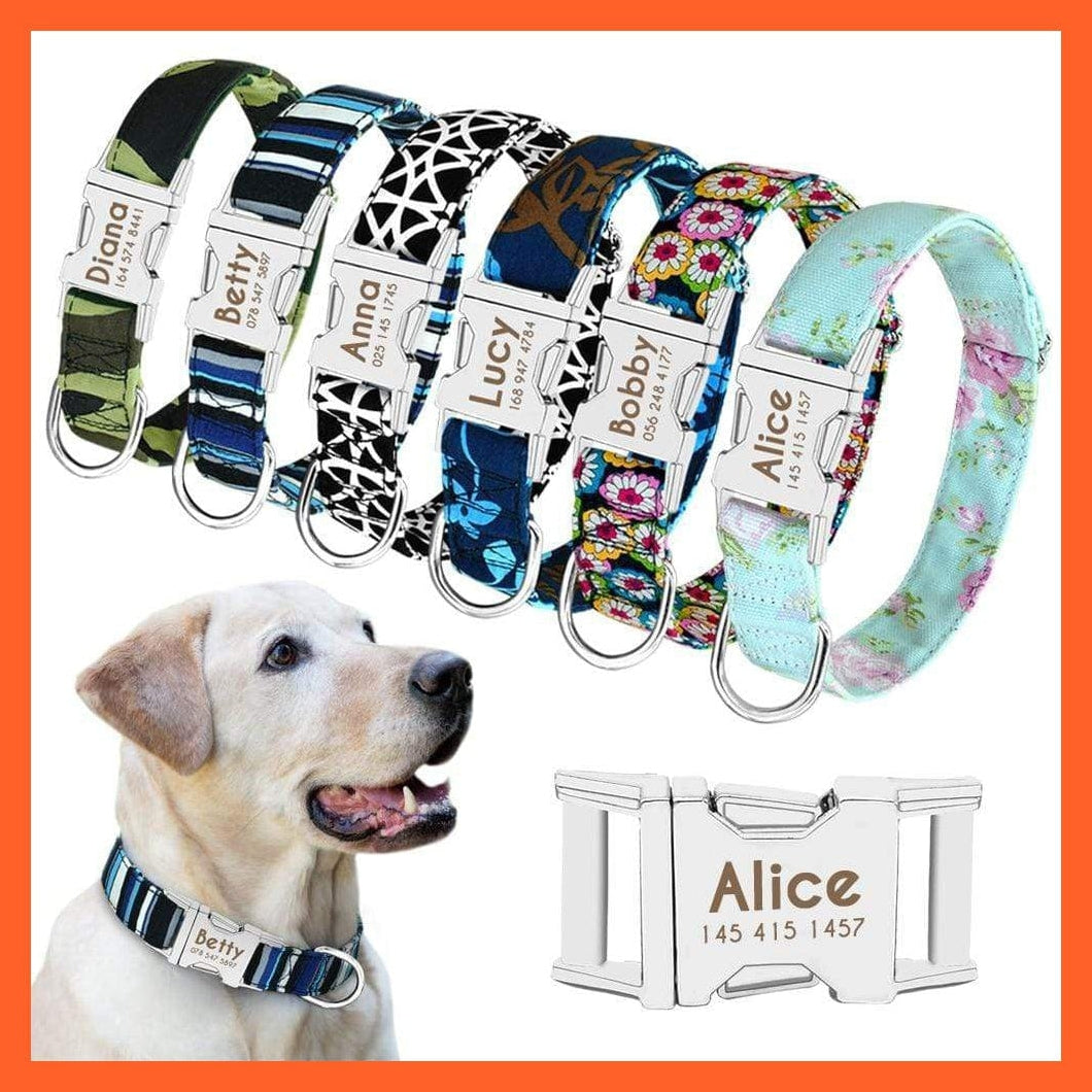whatagift.com.au Animals & Pet Supplies Copy of Personalized Nylon Dog Collar | Engraved Reflective Id Tag Pet Collar | Small Medium Large Dogs