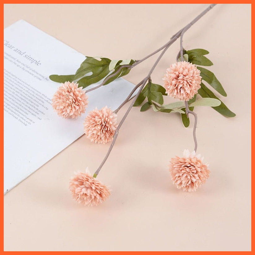 whatagift.com.au B / 1pcs Artificial Dandelion Silk Flowers Ball 52cm Long | Fake Flower for Home Decore