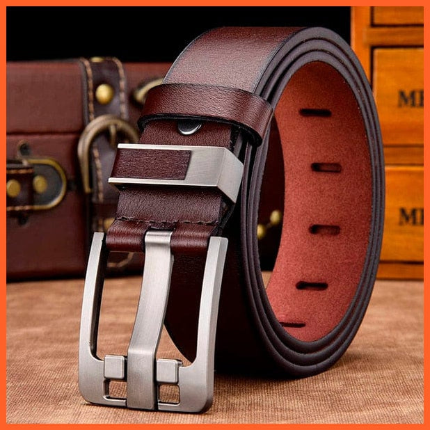 Genuine Leather Belts For Men With Pin Buckle | whatagift.com.au.