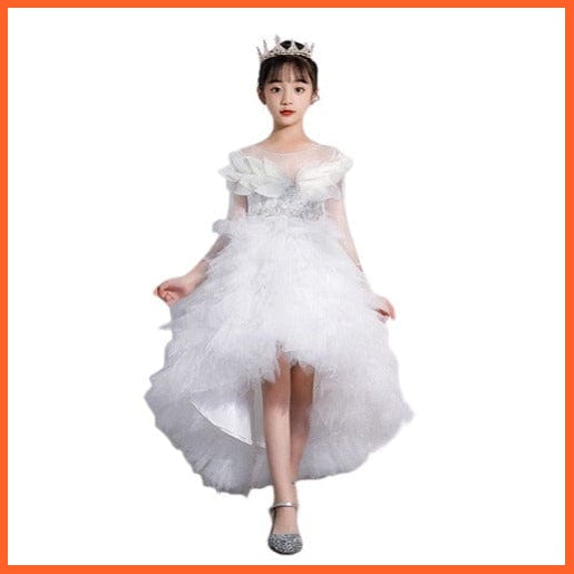whatagift.com.au Chinese Style Dress Princess Ball Gown Mesh Flower Evening Dresses For Girls