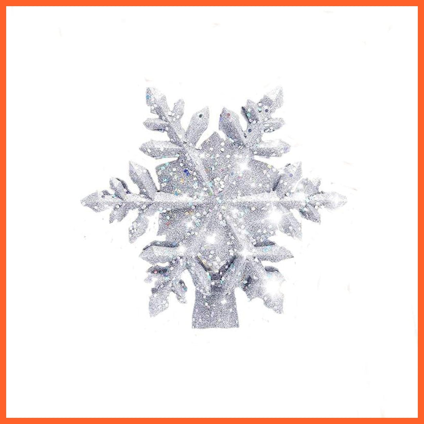 Christmas Tree Topper Star Projector | Lighted 3D Glitter Silver Snow Tree Toppers | Snowflake Projector New Year Home Decoration | whatagift.com.au.