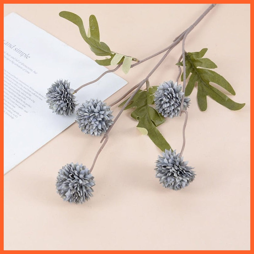 whatagift.com.au G / 1pcs Artificial Dandelion Silk Flowers Ball 52cm Long | Fake Flower for Home Decore