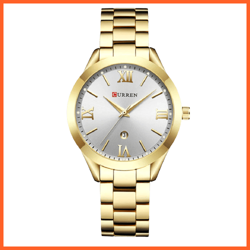 Women Gold Stainless Steel Watches | Fashion Gold Women Watches Stainless Steel Ultra Thin Romantic Quartz Watches | whatagift.com.au.