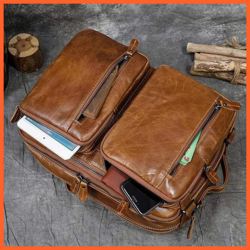 Men Briefcase Leather Hand Bag | whatagift.com.au.