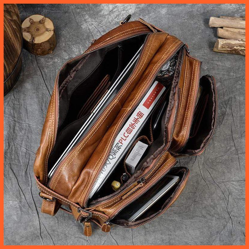 Men Briefcase Leather Hand Bag | whatagift.com.au.