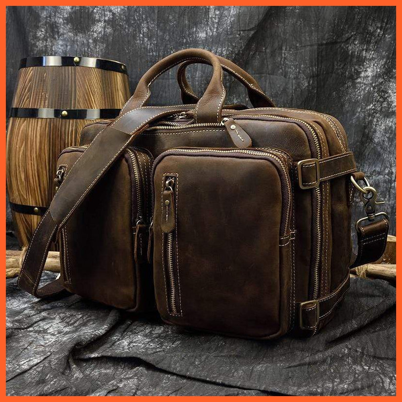 Men Briefcase Leather Hand Bag | whatagift.com.au.