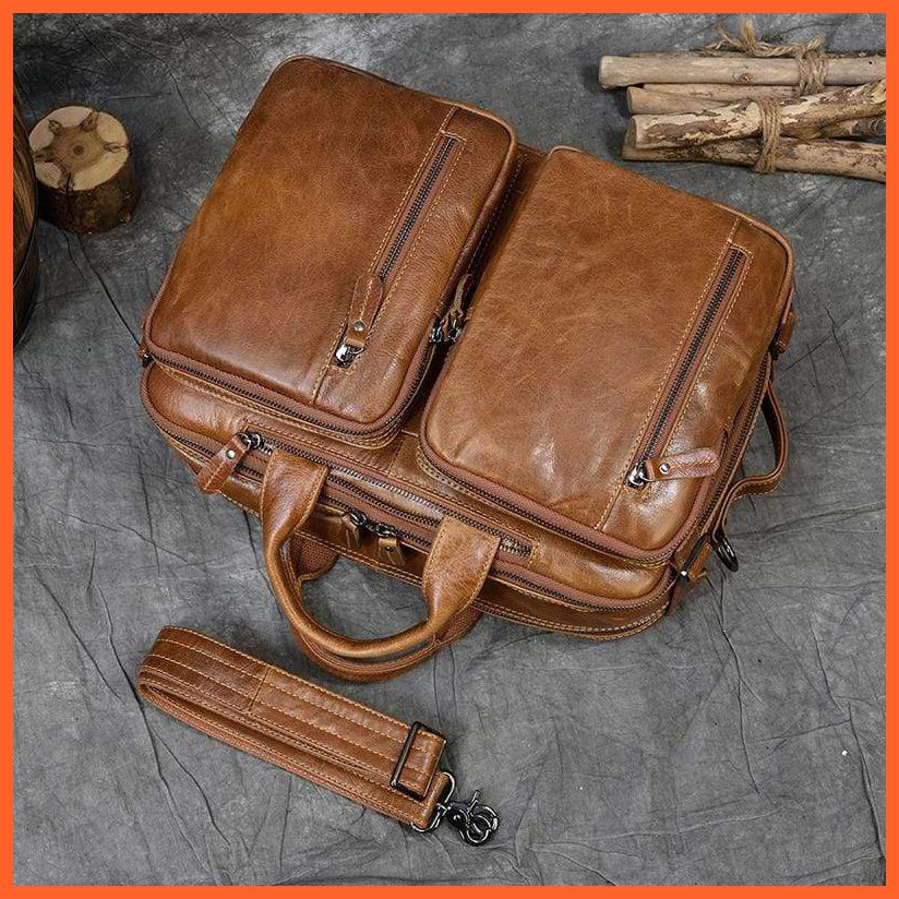 Men Briefcase Leather Hand Bag | whatagift.com.au.