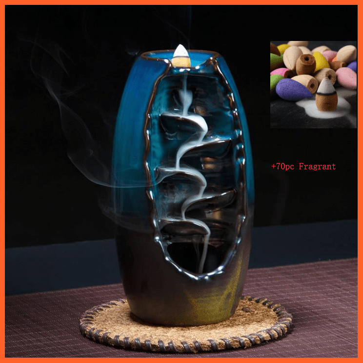 Electric Waterfall Candlee Vessel Room Decor Hair Incense Backflow Candlee  Censer Brumetherapy Quemadores De Incienso Room Decor - AliExpress