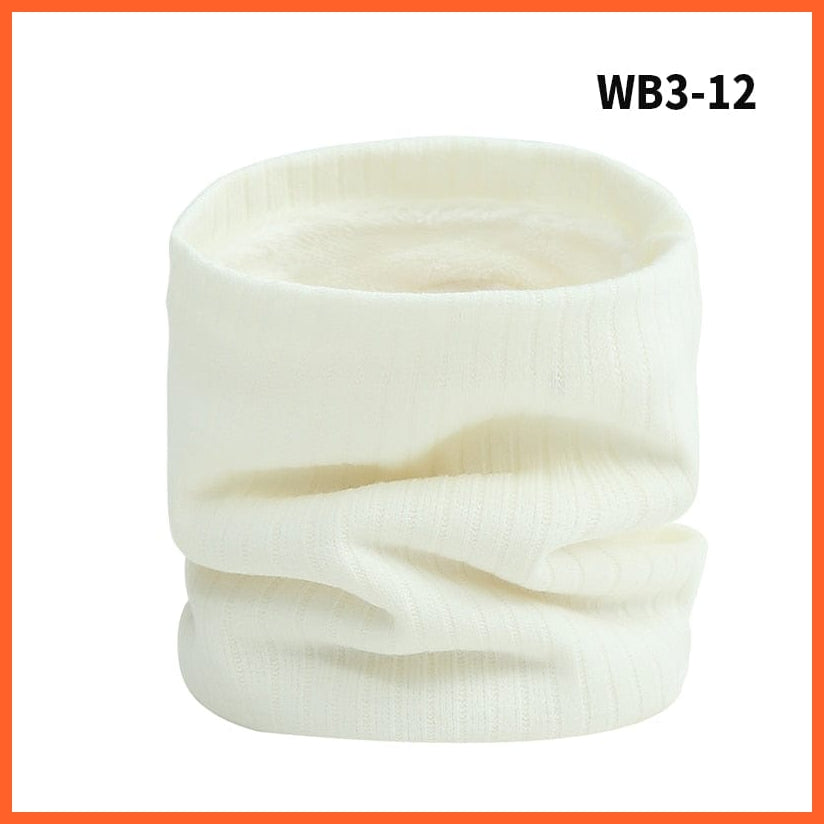 whatagift.com.au Men's Scarf WB3-12 Winter Women Men Solid Knitting Scarf | Thick Warm Velvet Ring High-Quality Muffler