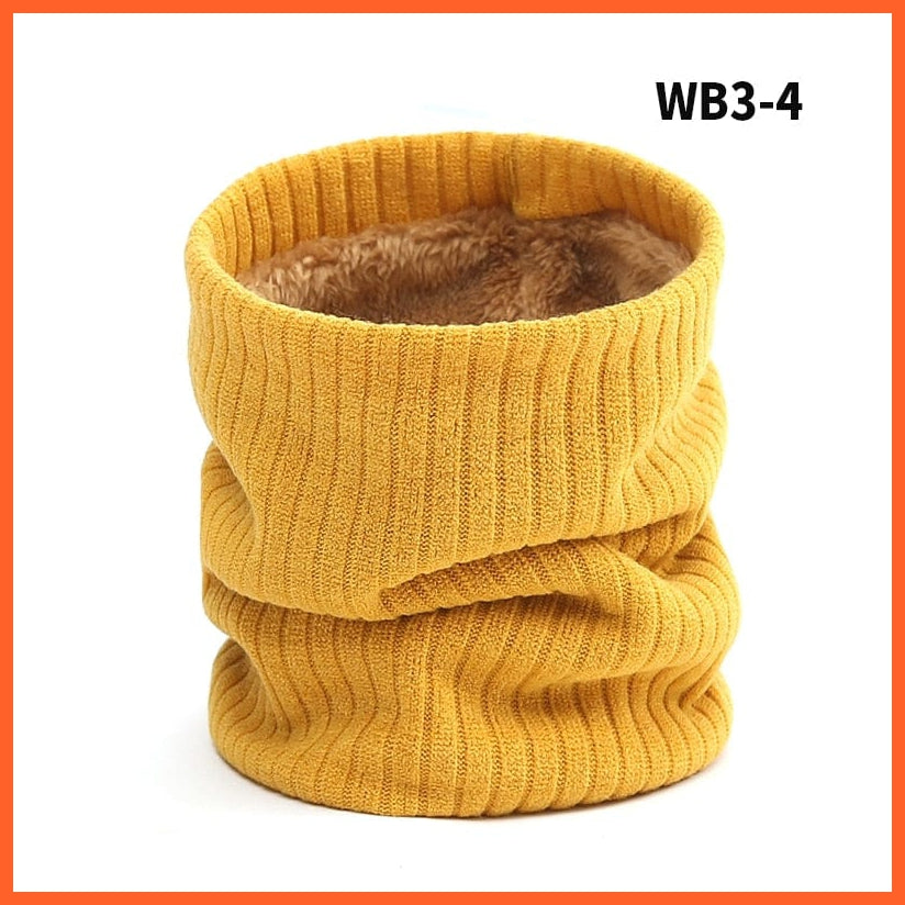 whatagift.com.au Men's Scarf WB3-4 Winter Women Men Solid Knitting Scarf | Thick Warm Velvet Ring High-Quality Muffler