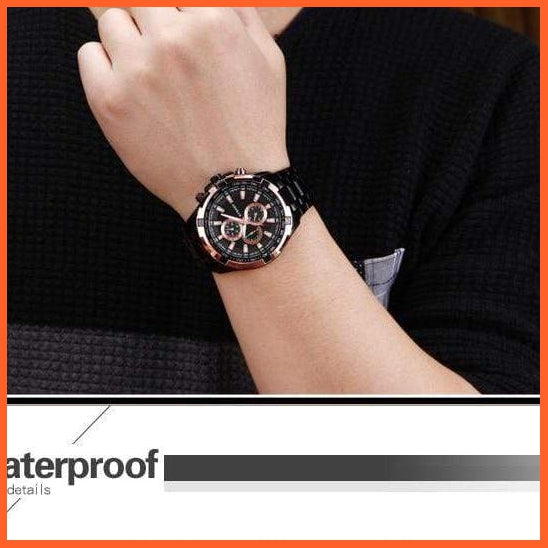 Quartz Waterproof Sport Military Watches For Men | Luxury Branded Casual Business Stainless Steel Mens Wristwatch | whatagift.com.au.
