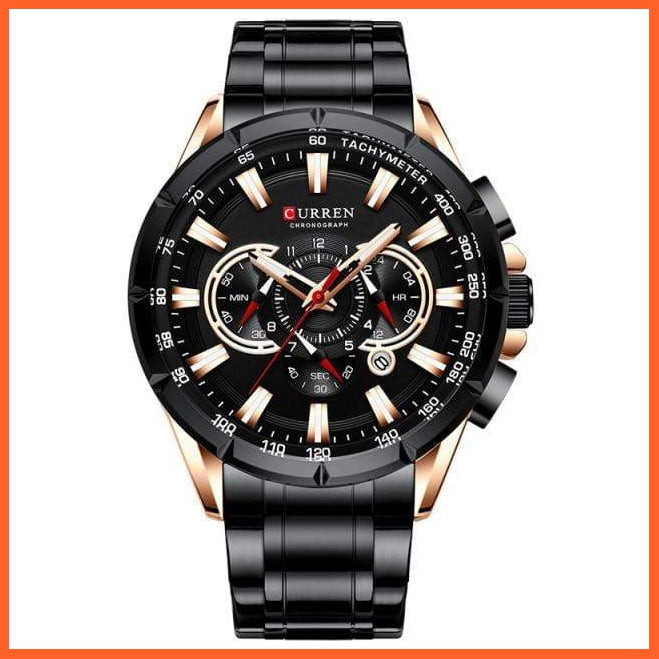 Mens Watches Top Brand Luxury Chronograph Quartz Men Watch Waterproof Sport Wrist Watch Men Stainless Steel Watch | whatagift.com.au.