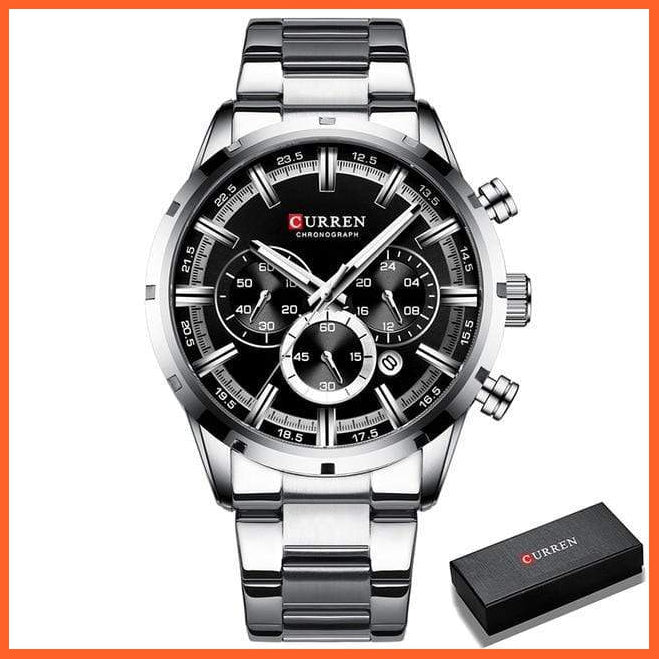 Top Brand Luxury Sports Quartz Mens Watches | Full Steel Waterproof Chronograph Mens Wristwatch | whatagift.com.au.