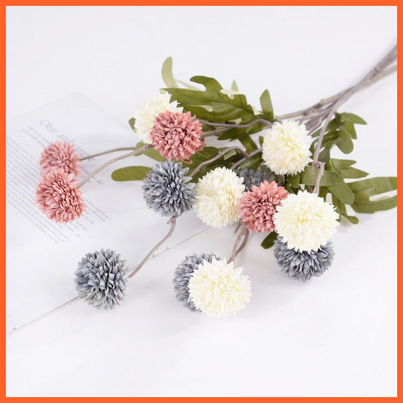 whatagift.com.au Mix2 / 1pcs Artificial Dandelion Silk Flowers Ball 52cm Long | Fake Flower for Home Decore