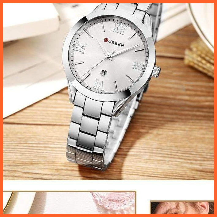 Women Gold Stainless Steel Watches | Fashion Gold Women Watches Stainless Steel Ultra Thin Romantic Quartz Watches | whatagift.com.au.