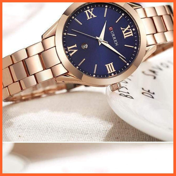 Women Gold Stainless Steel Watches | Fashion Gold Women Watches Stainless Steel Ultra Thin Romantic Quartz Watches | whatagift.com.au.