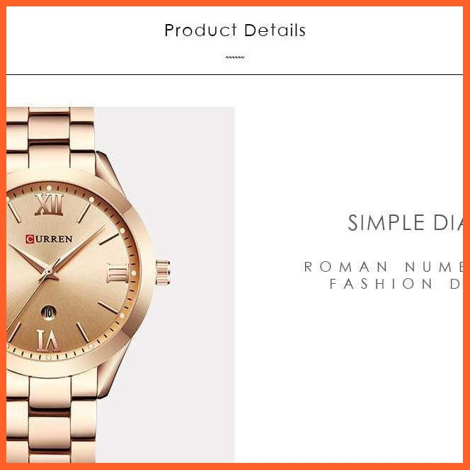 Women Gold Stainless Steel Watches | Fashion Gold Women Watches Stainless Steel Ultra Thin Romantic Quartz Watches | whatagift.com.au.