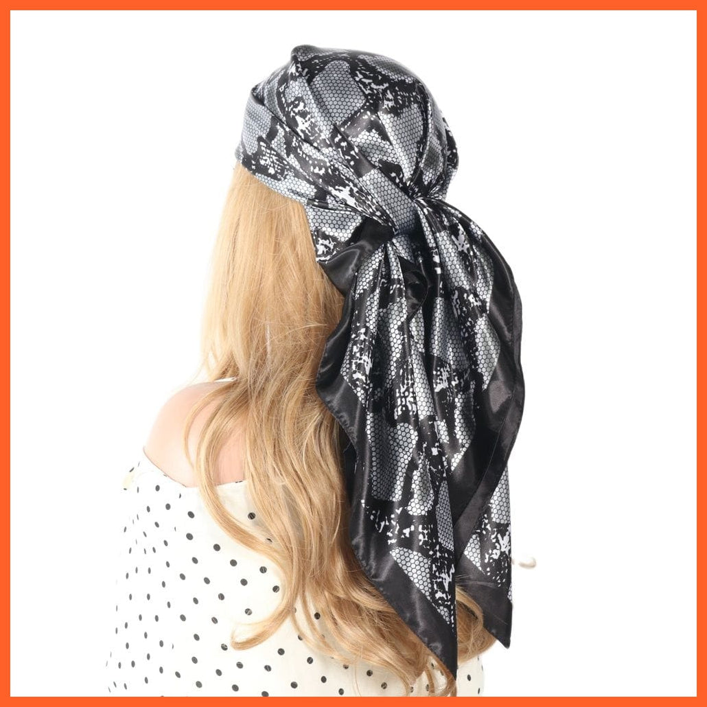 whatagift.com.au Women's Scarf BK10-1 / 90X90CM Women Luxury Silk Scarves | Summer Fashion Bandanas Designer Hijab